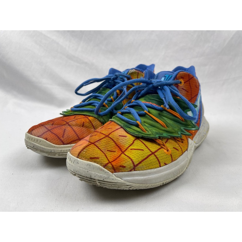 Nike Kyrie 5 SpongeBob Pineapple House Kids 5Y Orange Basketball Shoe CJ7227-800